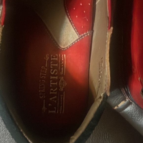 L'Artiste Sherbet Slip On Clog Shoes Leather sz 41 - Picture 3 of 5